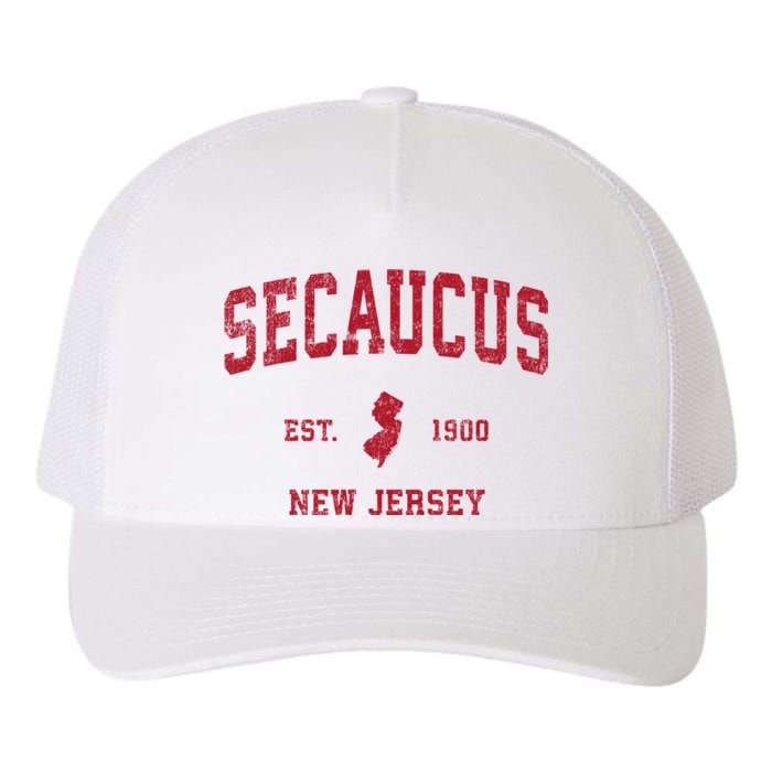 Secaucus New Jersey Nj Vintage Sports Yupoong Adult 5-Panel Trucker Hat