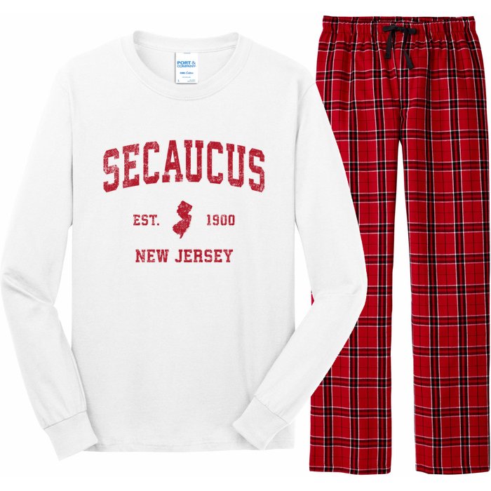 Secaucus New Jersey Nj Vintage Sports Long Sleeve Pajama Set