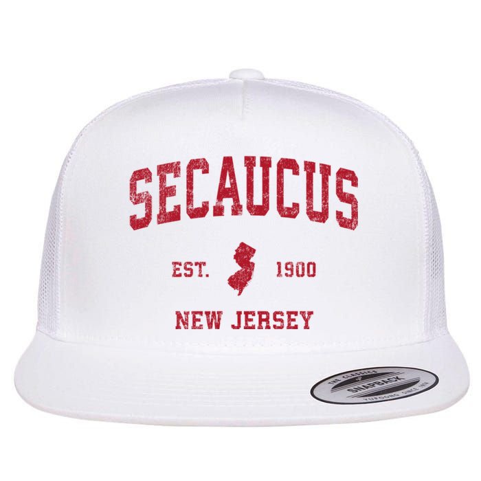 Secaucus New Jersey Nj Vintage Sports Flat Bill Trucker Hat