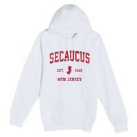 Secaucus New Jersey Nj Vintage Sports Premium Pullover Hoodie