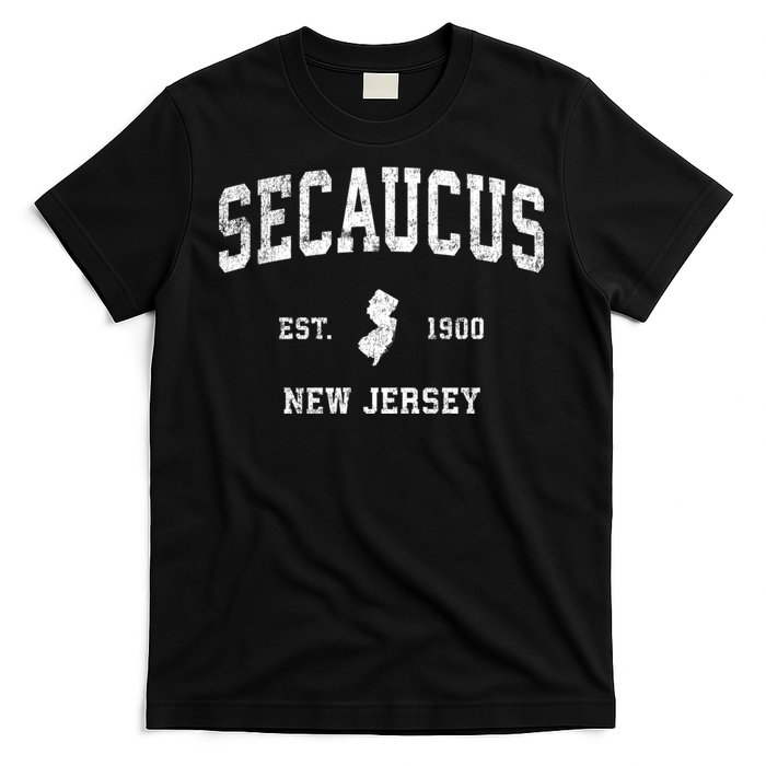 Secaucus New Jersey Nj Vintage Established Sports Design T-Shirt