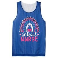 School Nurse Leopard Print Boho Rainbow Nurses Week Cute Gift Mesh Reversible Basketball Jersey Tank