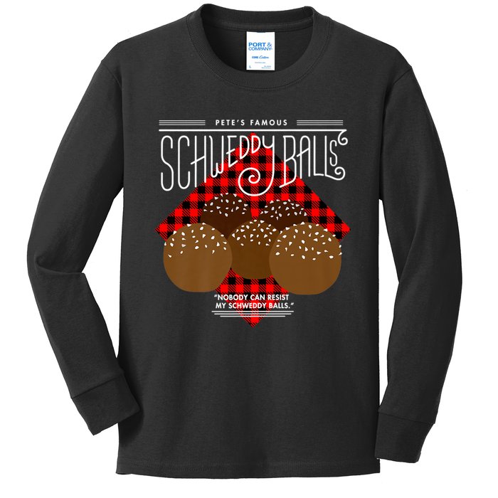 Saturday Night Live Pete's Famous Schweddy Balls Kids Long Sleeve Shirt