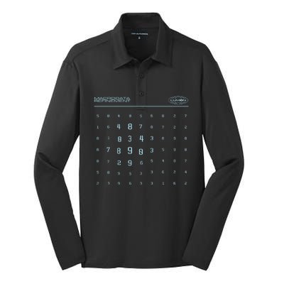 Scary Numbers Lumon Macrodata Refinement Severance TV Silk Touch Performance Long Sleeve Polo