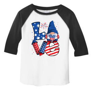 Student Nurse Love 4th Of July Gnome Usa Patriotic Cute Gift Toddler Fine Jersey T-Shirt