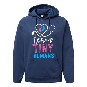 Stethoscope Nicu Labor And Delivery Nurse Team Tiny Hu Gift Performance Fleece Hoodie