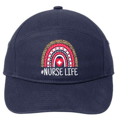 School Nurse Life Nurses Week Rainbow Women Nurses Day 7-Panel Snapback Hat