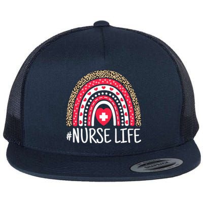 School Nurse Life Nurses Week Rainbow Women Nurses Day Flat Bill Trucker Hat