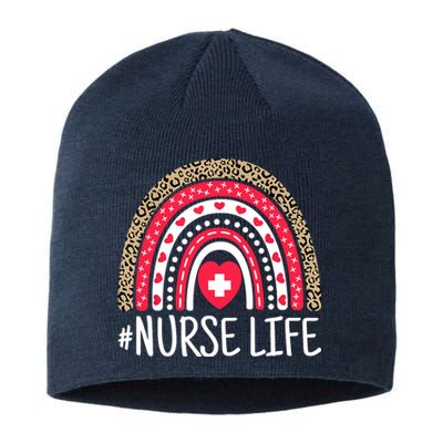 School Nurse Life Nurses Week Rainbow Women Nurses Day Sustainable Beanie