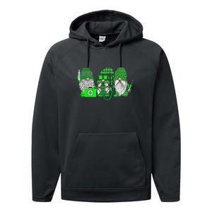 Stethoscope Nurse Life Irish Gnomes Nurse St. Patricks Day Performance Fleece Hoodie