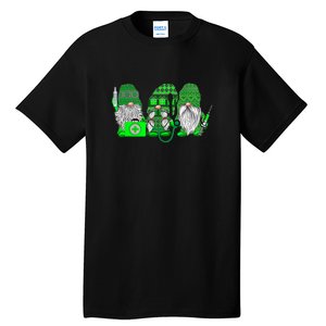 Stethoscope Nurse Life Irish Gnomes Nurse St. Patricks Day Tall T-Shirt