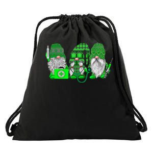 Stethoscope Nurse Life Irish Gnomes Nurse St. Patricks Day Drawstring Bag