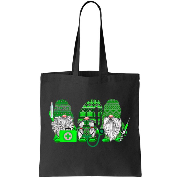 Stethoscope Nurse Life Irish Gnomes Nurse St. Patricks Day Tote Bag