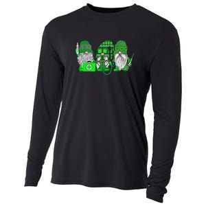 Stethoscope Nurse Life Irish Gnomes Nurse St. Patricks Day Cooling Performance Long Sleeve Crew