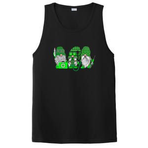 Stethoscope Nurse Life Irish Gnomes Nurse St. Patricks Day PosiCharge Competitor Tank