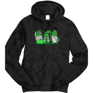 Stethoscope Nurse Life Irish Gnomes Nurse St. Patricks Day Tie Dye Hoodie