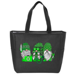 Stethoscope Nurse Life Irish Gnomes Nurse St. Patricks Day Zip Tote Bag