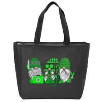 Stethoscope Nurse Life Irish Gnomes Nurse St. Patricks Day Zip Tote Bag