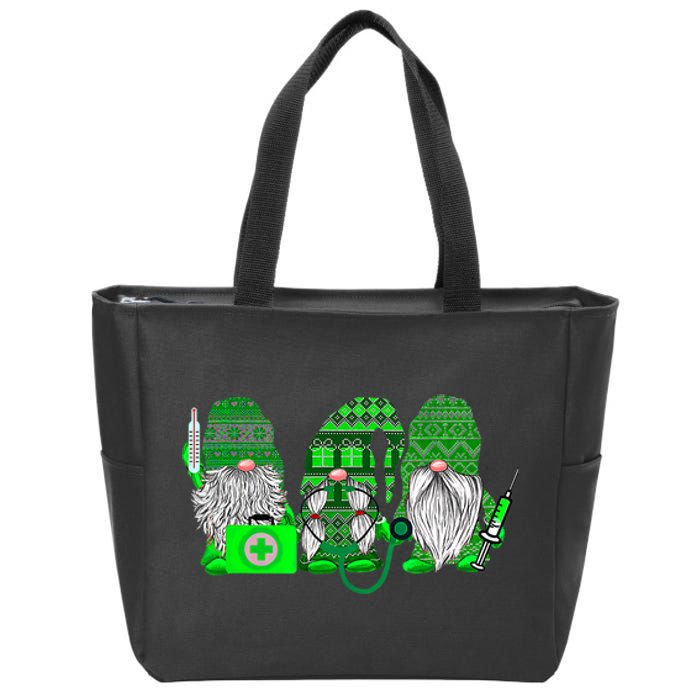 Stethoscope Nurse Life Irish Gnomes Nurse St. Patricks Day Zip Tote Bag