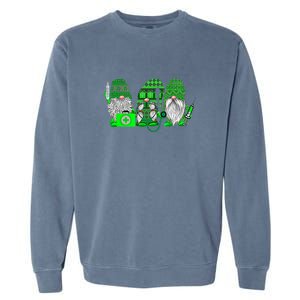 Stethoscope Nurse Life Irish Gnomes Nurse St. Patricks Day Garment-Dyed Sweatshirt