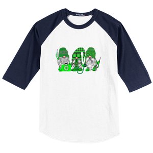 Stethoscope Nurse Life Irish Gnomes Nurse St. Patricks Day Baseball Sleeve Shirt