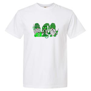 Stethoscope Nurse Life Irish Gnomes Nurse St. Patricks Day Garment-Dyed Heavyweight T-Shirt