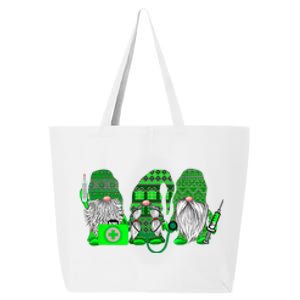 Stethoscope Nurse Life Irish Gnomes Nurse St. Patricks Day 25L Jumbo Tote