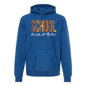 School Nurse Leopard Squad Cute Fall Autumn Thanksgiving Gift Premium Hoodie