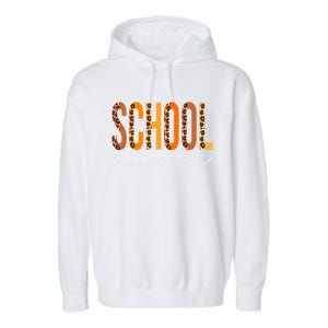 School Nurse Leopard Squad Cute Fall Autumn Thanksgiving Gift Garment-Dyed Fleece Hoodie