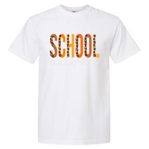 School Nurse Leopard Squad Cute Fall Autumn Thanksgiving Gift Garment-Dyed Heavyweight T-Shirt