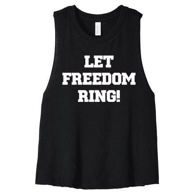 Shemane Nugent Let Freedom Ring Women's Racerback Cropped Tank