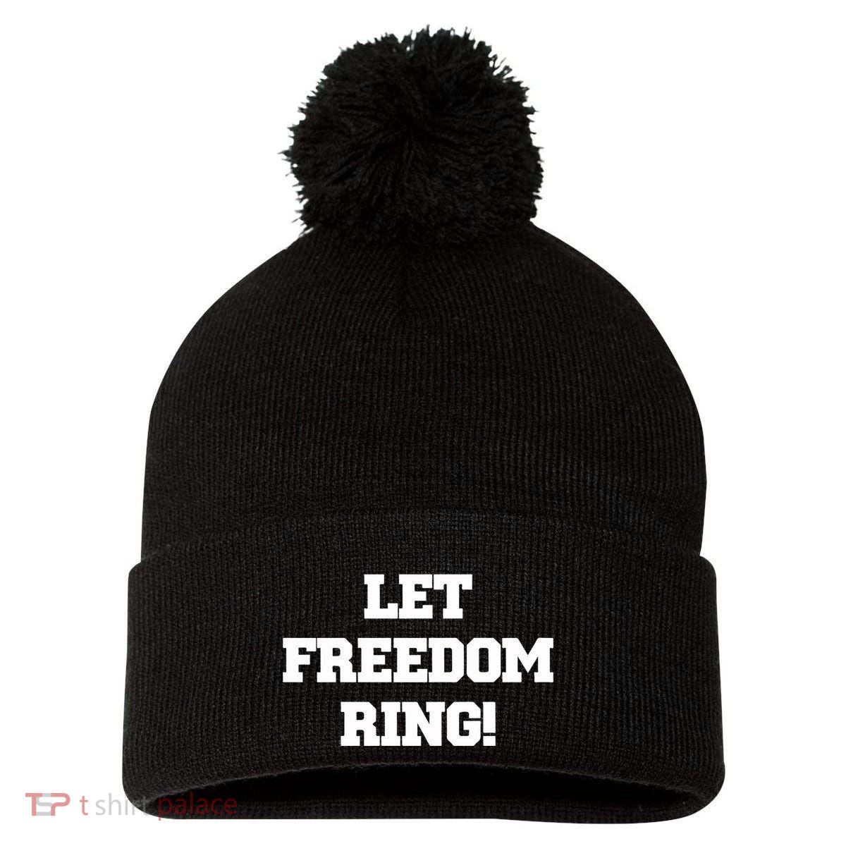 Shemane Nugent Let Freedom Ring Pom Pom 12in Knit Beanie