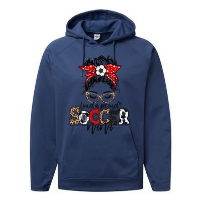 Soccer Nana Leopard Loud And Proud Soccer Nana Performance Fleece Hoodie