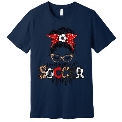 Soccer Nana Leopard Loud And Proud Soccer Nana Premium T-Shirt