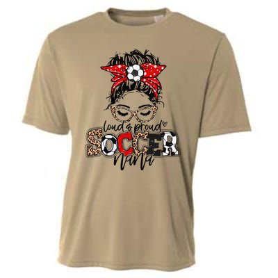 Soccer Nana Leopard Loud And Proud Soccer Nana Cooling Performance Crew T-Shirt