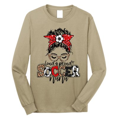 Soccer Nana Leopard Loud And Proud Soccer Nana Long Sleeve Shirt