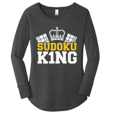 Sudoku Number Logic Puzzle vintage King Puzzler Women's Perfect Tri Tunic Long Sleeve Shirt