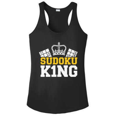 Sudoku Number Logic Puzzle vintage King Puzzler Ladies PosiCharge Competitor Racerback Tank