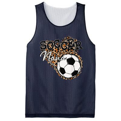 Soccer Nana Leopard Mother's Day Mesh Reversible Basketball Jersey Tank