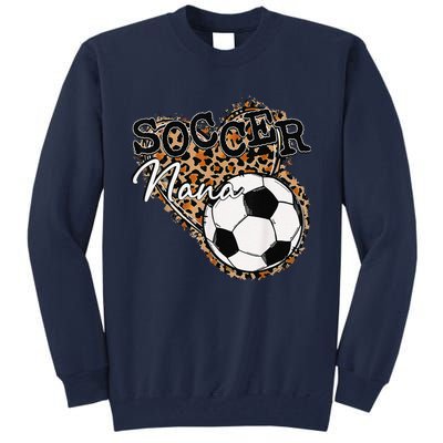 Soccer Nana Leopard Mother's Day Tall Sweatshirt