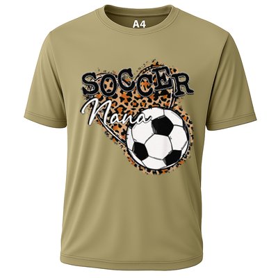 Soccer Nana Leopard Mother's Day Cooling Performance Crew T-Shirt