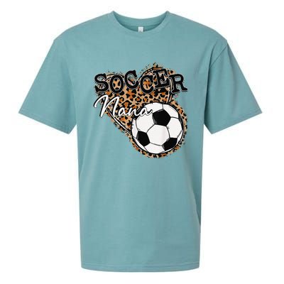 Soccer Nana Leopard Mother's Day Sueded Cloud Jersey T-Shirt