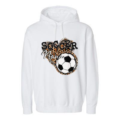 Soccer Nana Leopard Mother's Day Garment-Dyed Fleece Hoodie