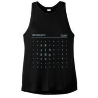 Scary Numbers Lumon Macrodata Refinement Ladies PosiCharge Tri-Blend Wicking Tank