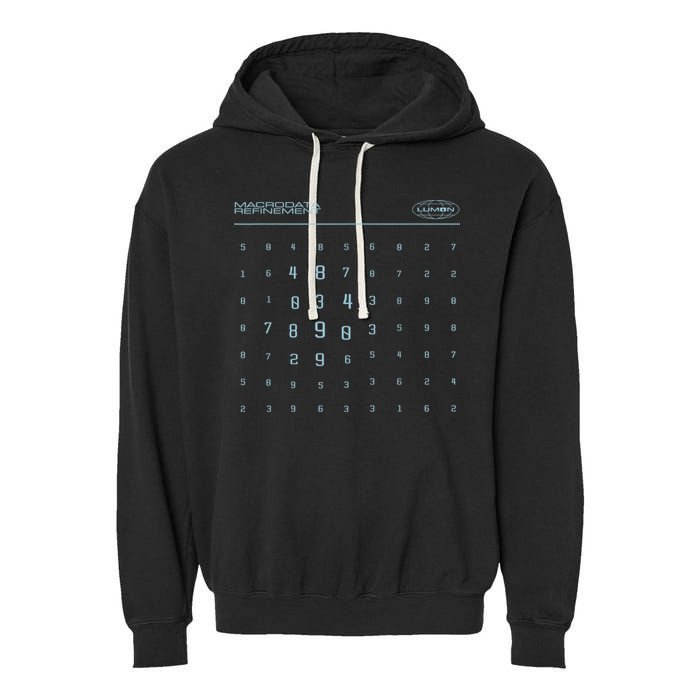 Scary Numbers Lumon Macrodata Refinement Garment-Dyed Fleece Hoodie