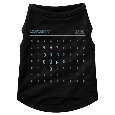 Scary Numbers Lumon Macrodata Refinement Doggie Tank
