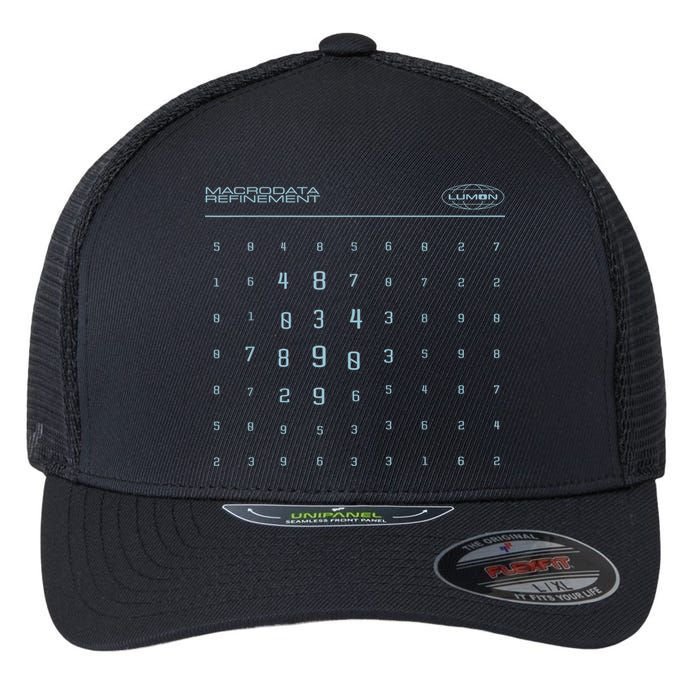 Scary Numbers Lumon Macrodata Refinement Flexfit Unipanel Trucker Cap