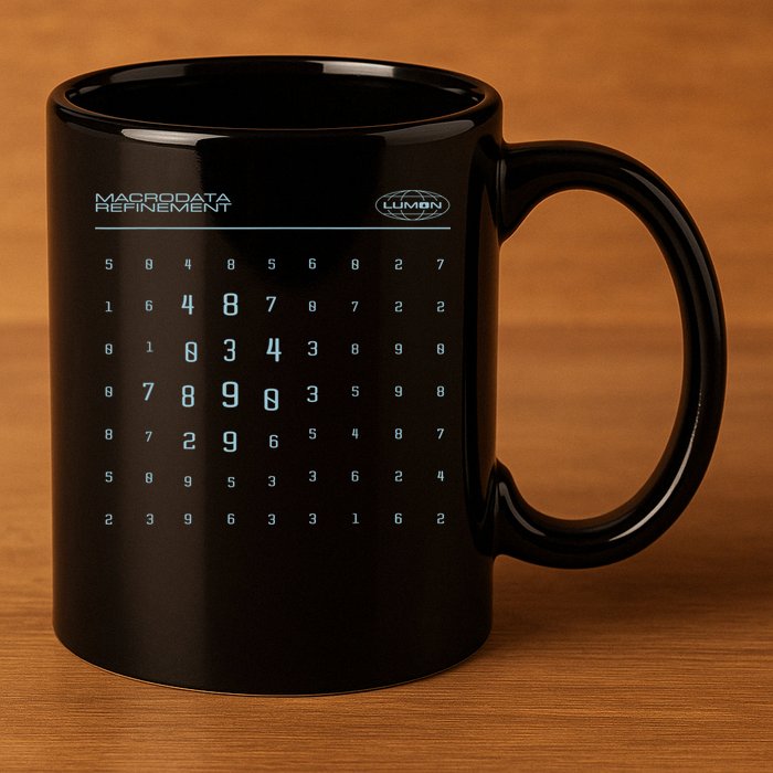 Scary Numbers Lumon Macrodata Refinement 11oz C Handle Ceramic Mug