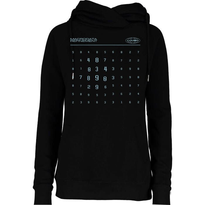 Scary Numbers Lumon Macrodata Refinement Womens Funnel Neck Pullover Hood