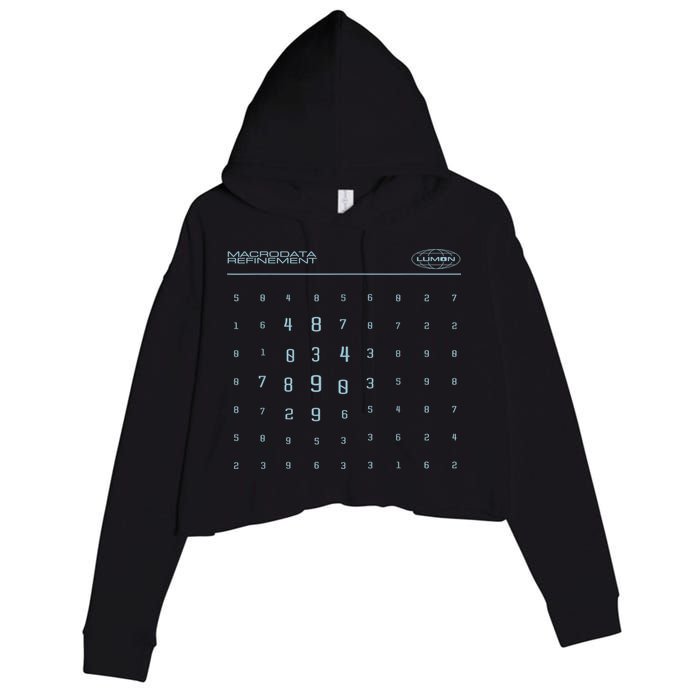 Scary Numbers Lumon Macrodata Refinement Crop Fleece Hoodie